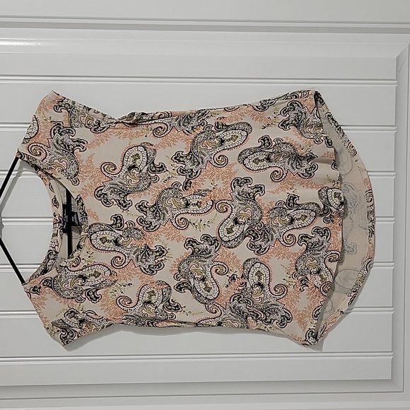 WOMEN'S Petite XS Paisley Rayon Spandex Top - Picture 1 of 3